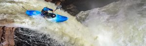 Kayaking right angle falls